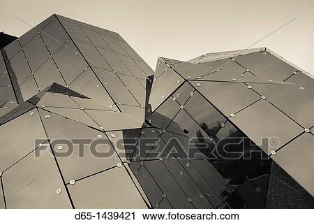 Stock Image - France, Poitou-Charentes Region, Vienne Department, Poitiers, Futuroscope Science Park, IMAX theater, exterior detail. Fotosearch