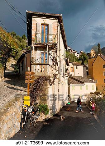 Stock Photo - France, Provence, Alpes Maritimes (06), Saorge. Fotosearch