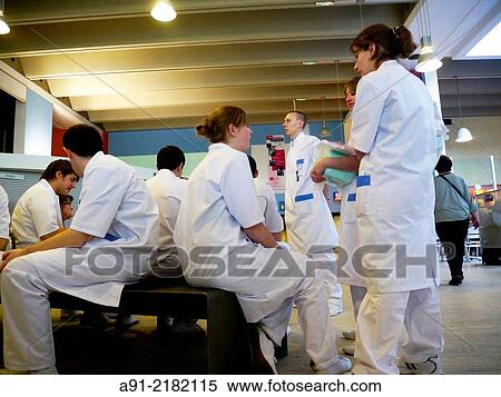 France, Provence, Gironde (33), city of Bordeau, medical students in the CHU Hospital View Large Photo Image Stock Photography - France, Provence, Gironde (33), city of Bordeau, medical students in the CHU Hospital. Fotosearch