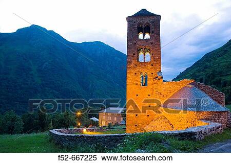 France. Pyrenees Mountains. Aspe Valley. M? rens-les-Vals. Romanesque church. View Large Photo Image Stock Photography - France. Pyrenees Mountains. Aspe Valley. M? rens-les-Vals. Romanesque church.. Fotosearch