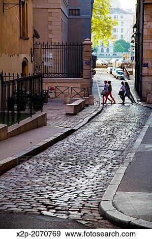 France, Rhone, Lyon, historical site listed as World Heritage by UNESCO, Vieux Lyon Old Town. View Large Photo Image Stock Photo - France, Rhone, Lyon, historical site listed as World Heritage by UNESCO, Vieux Lyon Old Town.. Fotosearch
