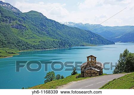 Stock Photo - France, Savoie, Lac de Roselend. Fotosearch
