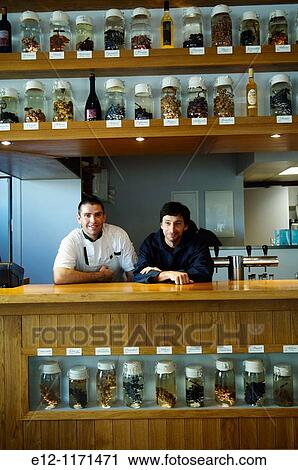 France, Tarn, Gaillac, wine producers restaurant? vignes en foule?, chef Julien Bourdaries and one of owners winemaker Patrice Lescaret. View Large Photo Image Stock Image - France, Tarn, Gaillac, wine producers restaurant? vignes en foule?, chef Julien Bourdaries and one of owners winemaker Patrice Lescaret.. Fotosearch