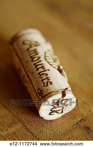 Picture - France, Vaucluse, Dentelles de Montmirail, Vacqueyras, grappe grower Patrick et Pascale Gras, Domaine des Amouriers, tasting in the chais.. Fotosearch