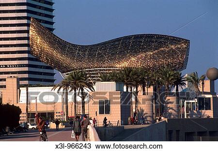 Frank Gehry's sculpture? Fish? near the Port of Barcelona Spain View Large Photo Image Stock Image - Frank Gehry's sculpture? Fish? near the Port of Barcelona Spain. Fotosearch