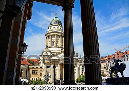 Franzosischer Dom (French Cathedral) on Gendarmenmarkt as seen from the Konzer-Haus entrance. Berlin, Germany, Europe. View Large Photo Image Stock Image - Franzosischer Dom (French Cathedral) on Gendarmenmarkt as seen from the Konzer-Haus entrance. Berlin, Germany, Europe.. Fotosearch
