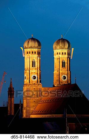 Stock Photo - Frauenkirche church, Munich, Bavaria, Germany. Fotosearch