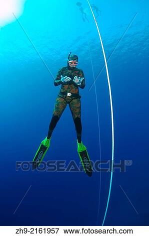 Stock Photo - Freediver, Mediterranean Sea, Kash, Turkey.. Fotosearch