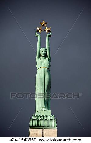 Freedom Monument, Riga City. View Large Photo Image Stock Image - Freedom Monument, Riga City.. Fotosearch