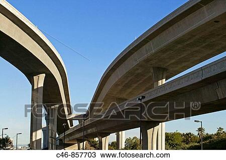 Stock Image - Freeways, Los Angeles, California, USA. Fotosearch