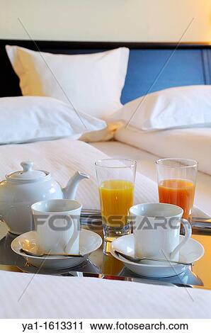 French continental breakfast in bed, hotel room, Paris View Large Photo Image Stock Image - French continental breakfast in bed, hotel room, Paris. Fotosearch