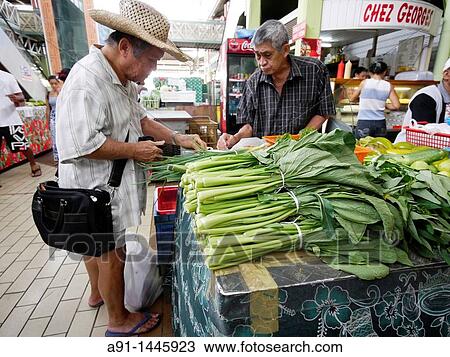 French Polynesia, leeward islands archipelago, island of Tahiti, Papeete market View Large Photo Image Stock Image - French Polynesia, leeward islands archipelago, island of Tahiti, Papeete market. Fotosearch