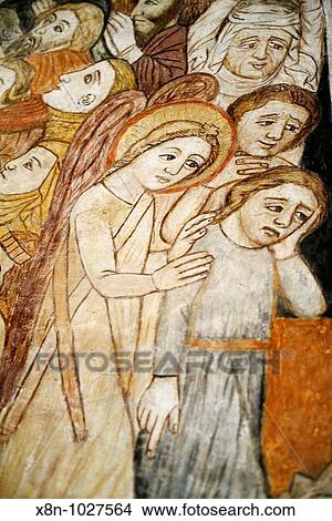 Fresco 14-15 cent in church, Goryani, Zakarpattia Oblast Transcarpathian Oblast, Transcarpathia, Zakarpattya, Subcarpathian Rus, Ukraine View Large Photo Image Picture - Fresco 14-15 cent in church, Goryani, Zakarpattia Oblast Transcarpathian Oblast, Transcarpathia, Zakarpattya, Subcarpathian Rus, Ukraine. Fotosearch