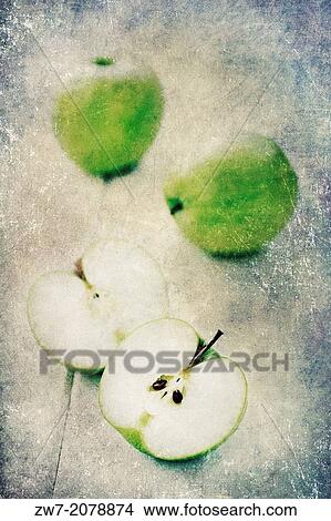 Fresh green Apples, variety Granny Smith, textured image. View Large Photo Image Picture - Fresh green Apples, variety Granny Smith, textured image.. Fotosearch