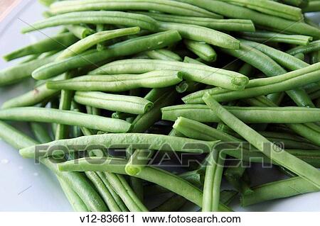 Stock Image - fresh green beans. Fotosearch