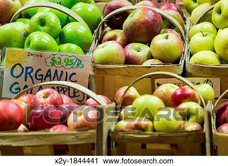 Fresh organic apples at a farm market View Large Photo Image Stock Image - Fresh organic apples at a farm market. Fotosearch
