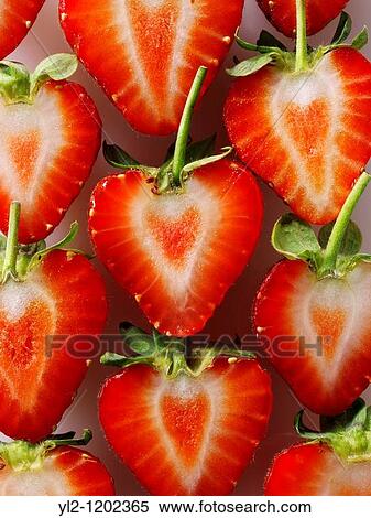 Fresh strawberry halves View Large Photo Image Stock Photography - Fresh strawberry halves. Fotosearch