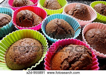 Freshly baked chocolate cup cakes View Large Photo Image Stock Image - Freshly baked chocolate cup cakes. Fotosearch