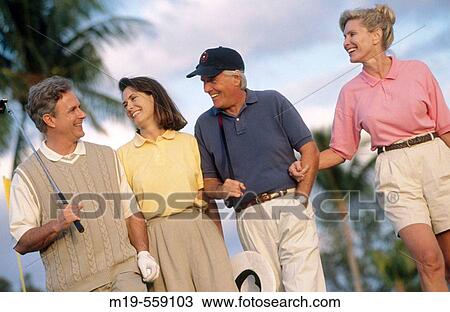 friendly foursome golfing View Large Photo Image Stock Image - friendly foursome golfing. Fotosearch