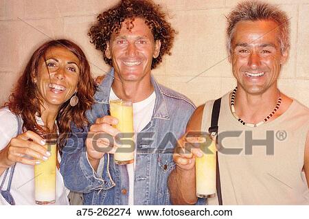 Picture - Friends at a Party. Fotosearch