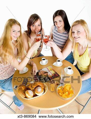 Picture - friends at party. Fotosearch