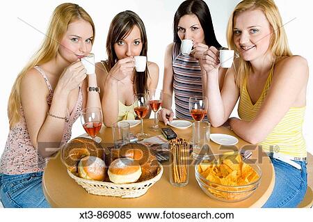 Stock Photography - friends at party. Fotosearch