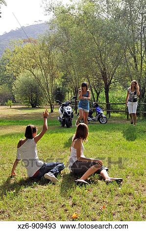 friends in the park View Large Photo Image Stock Image - friends in the park. Fotosearch