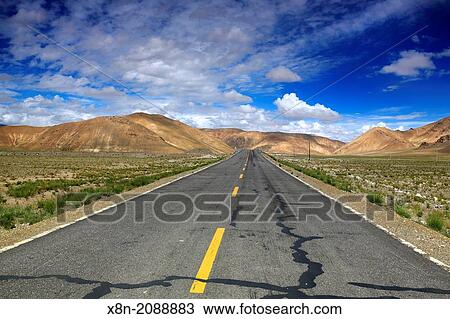 Friendship Highway, Shigatse Prefecture, Tibet, China. View Large Photo Image Stock Image - Friendship Highway, Shigatse Prefecture, Tibet, China.. Fotosearch