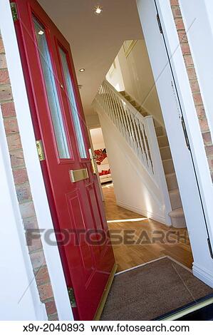 Stock Image - Front door detail of an English House.. Fotosearch