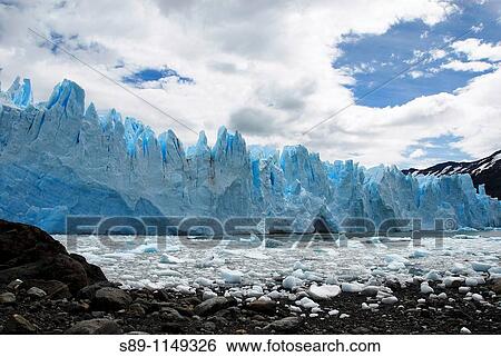 Stock Photograph - Front of the glacier Perito Moreno Argentina. Fotosearch