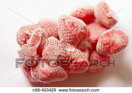 Frozen strawberries View Large Photo Image Stock Photo - Frozen strawberries. Fotosearch