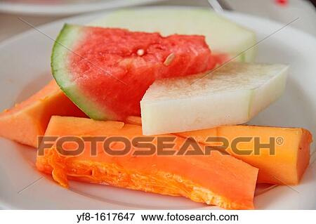 Stock Photo - Fruit on plate. Fotosearch