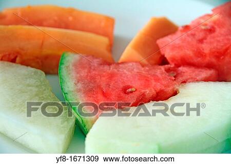 Stock Photo - Fruit on plate. Fotosearch