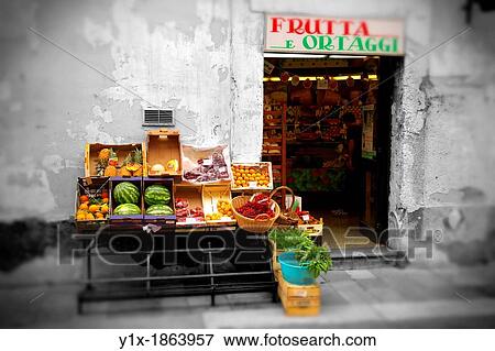 Fruit Shop - Brandisi Italy View Large Photo Image Stock Photo - Fruit Shop - Brandisi Italy. Fotosearch