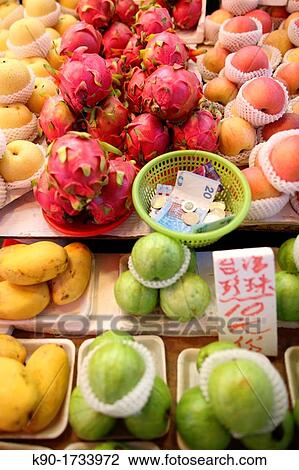 Stock Image - Fruits, Hong Kong, China, Asia. Fotosearch