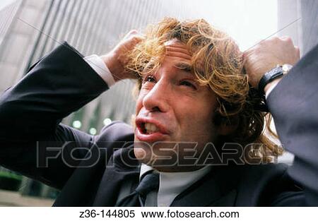 Stock Photography - Frustrated businessman. Fotosearch