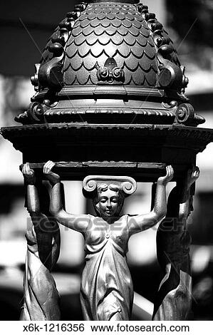 Stock Photograph - Fuente de estilo modernista, Barcelona, Catalunya, Espaa. Fotosearch