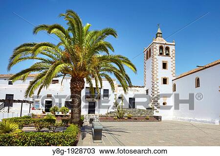 Stock Image - Fuerteventura Island, Betancuria - Cathedral of Santa Maria de Betancuria, Old Town, Canary Islands, Spain. Fotosearch