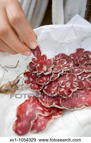 Fuet, typical Catalan sausage View Large Photo Image Stock Photo - Fuet, typical Catalan sausage. Fotosearch