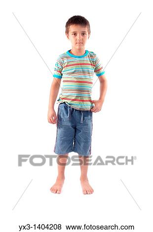 Full length portrait of little boy on white background View Large Photo Image Stock Photo - Full length portrait of little boy on white background. Fotosearch
