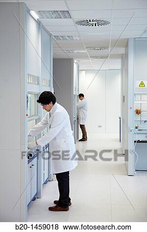 Stock Photo - Fume hood, synthesis lab, IkerChem research lab, design and synthesis of new chemical entities with therapeutic applications in oncology, discovery and development of novel drugs for the treatment of cancer. Fotosearch