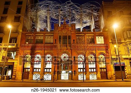 Stock Image - Fundacio Tapies. Editorial Montaner i Simon Building. 1910. Barcelona.. Fotosearch