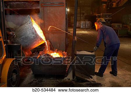 Picture - Fundiciones Urbina, Fabricacion de piezas de hierro en fundicion gris con grafito esferoidal y laminar, Legutiano, Araba, Euskadi / Foundry, manufacturing iron parts. Basque Country, Spain. Fotosearch