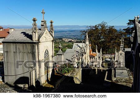 Stock Image - funeral Pantheon, cemetery, Gouveia, Serra Da Estrela, Beira Alta, Portugal, Europe.. Fotosearch
