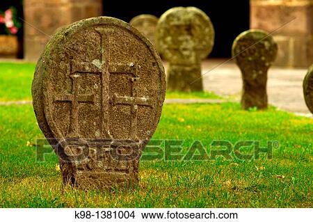 Funerary stelae, Church of the Assumption, XVIII century, Etxalar, Navarra, Spain View Large Photo Image Picture - Funerary stelae, Church of the Assumption, XVIII century, Etxalar, Navarra, Spain. Fotosearch