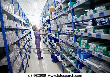 Stock Photo - Fungible medical material and medicines storage, surgical block. Hospital Policlinica Gipuzkoa, San Sebastian, Donostia, Euskadi, Spain. Fotosearch