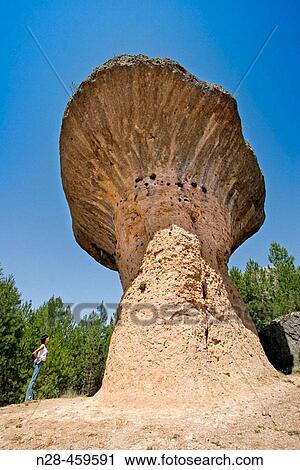 ? Fungus? rock formation, Ciudad Encantada. Cuenca province, Castilla-La Mancha, Spain View Large Photo Image Stock Image - ? Fungus? rock formation, Ciudad Encantada. Cuenca province, Castilla-La Mancha, Spain. Fotosearch