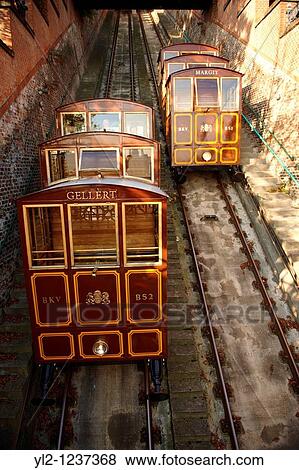 Funicular Railway - Castle District - Budapest, Hungary View Large Photo Image Stock Photo - Funicular Railway - Castle District - Budapest, Hungary. Fotosearch