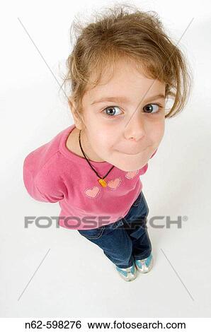 Stock Photograph - Funny blonde girl. Fotosearch