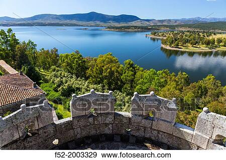 Gabriel y Galan dam, Granadilla, Ambroz Valley, CBceres, Extremadura, Spain, Europe. View Large Photo Image Stock Photo - Gabriel y Galan dam, Granadilla, Ambroz Valley, CBceres, Extremadura, Spain, Europe.. Fotosearch